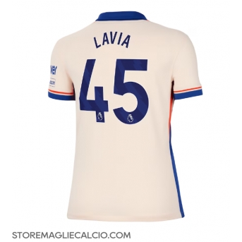 Chelsea Romeo Lavia #45 Maglia Gara Trasferta Repliche 2024-25 Donna